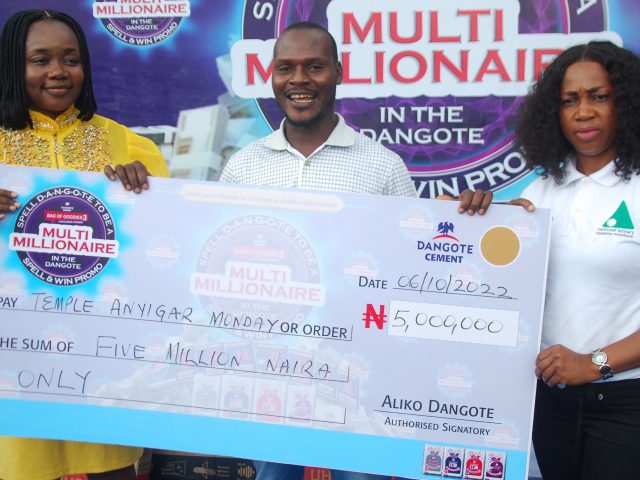 Dangote rewards customers in Rivers State with N21m, other prizes